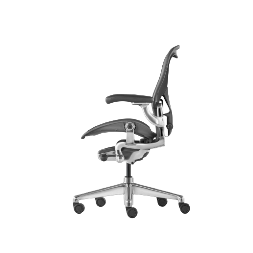Ghế Công Thái Học Herman Miller Aeron (Size B - Chân Nhôm - Graphite - Mới, Full box, Nhập khẩu)