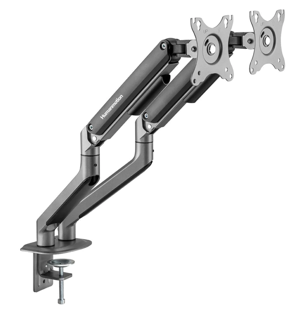 Arm màn hình đôi Human Motion T6 Pro - Dual (Đen - Mới, Full box, Chính hãng)