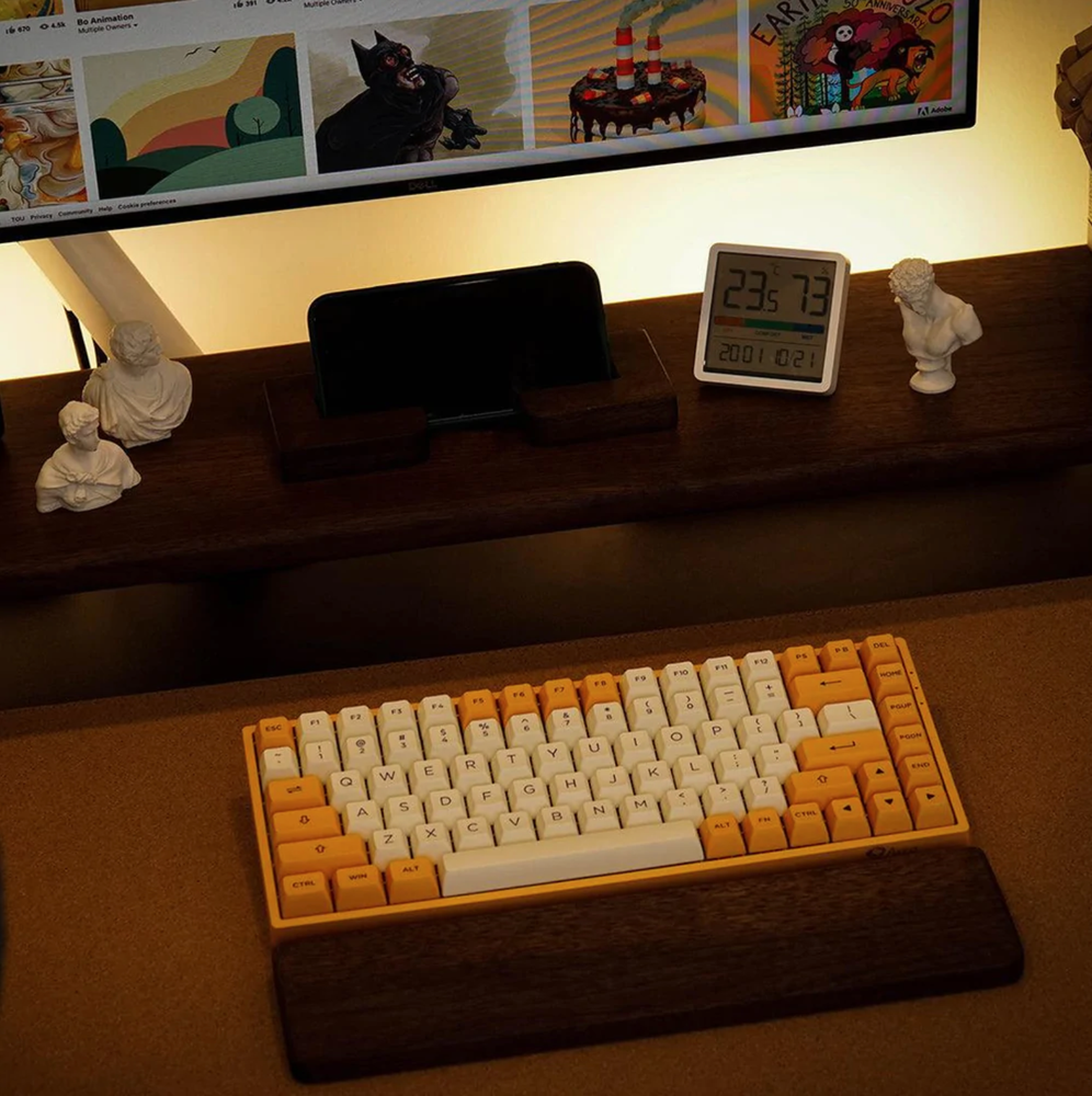 Kê tay gỗ Óc Chó HyperWork (440mm - Gỗ nâu - Mới, Full box, Chính hãng)