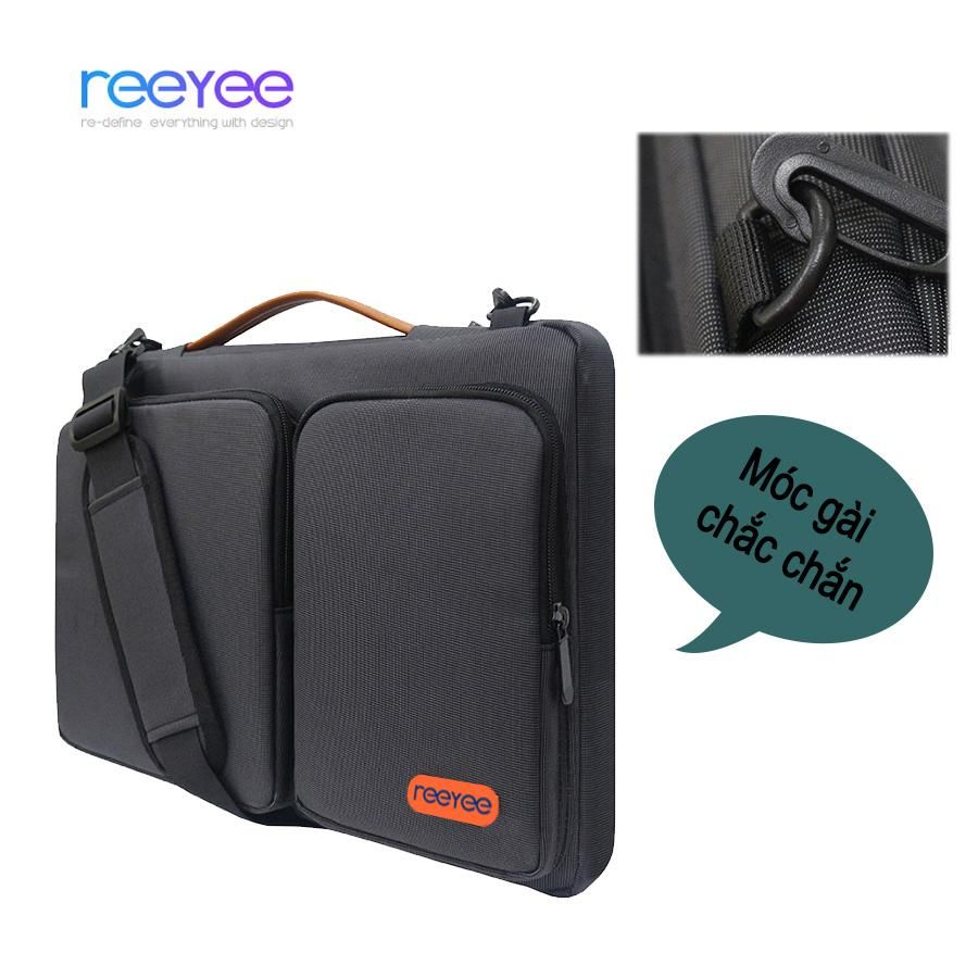 Túi Laptop chống sốc ReeYee 4001/4002 (Phù hợp 13-14 inch - Đen - Mới, Full box, Chính hãng) (RY4001)