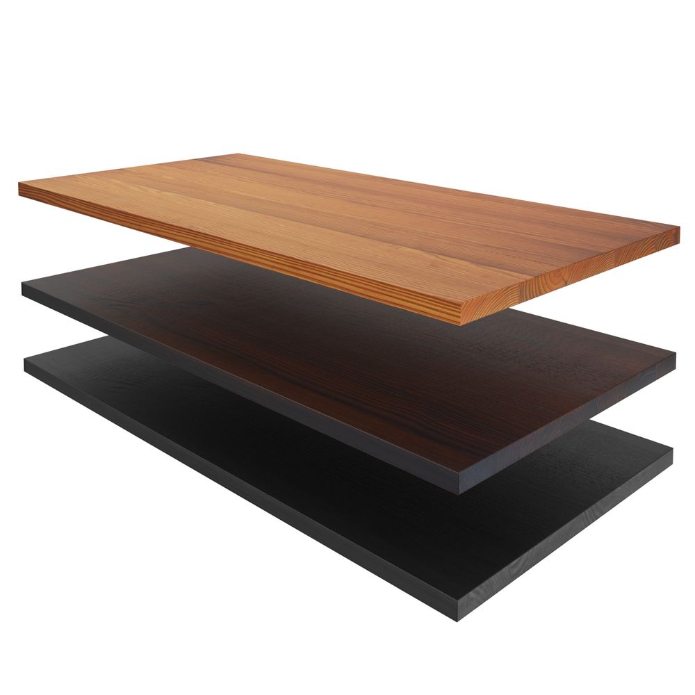 Mặt bàn gỗ Cao Cấp NatureBridge LANGBIANG - By NiceDesign (1524x762x38mm - Vân gỗ tối - Outlet, Chính hãng) (NDTT23LABI02)