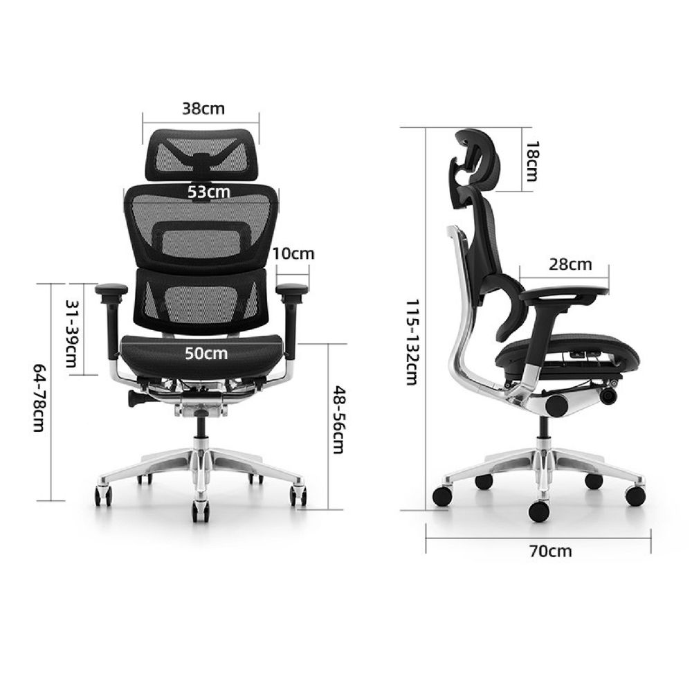 Ghế Công Thái Học Ergonomic Fly (Lite - Black - Mới, Full box, Chính hãng)