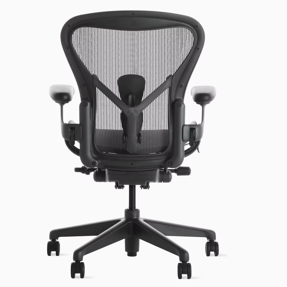 Ghế Công Thái Học Herman Miller Aeron (Size B - Chân nhựa - Graphite - Mới, Full box, Nhập khẩu)