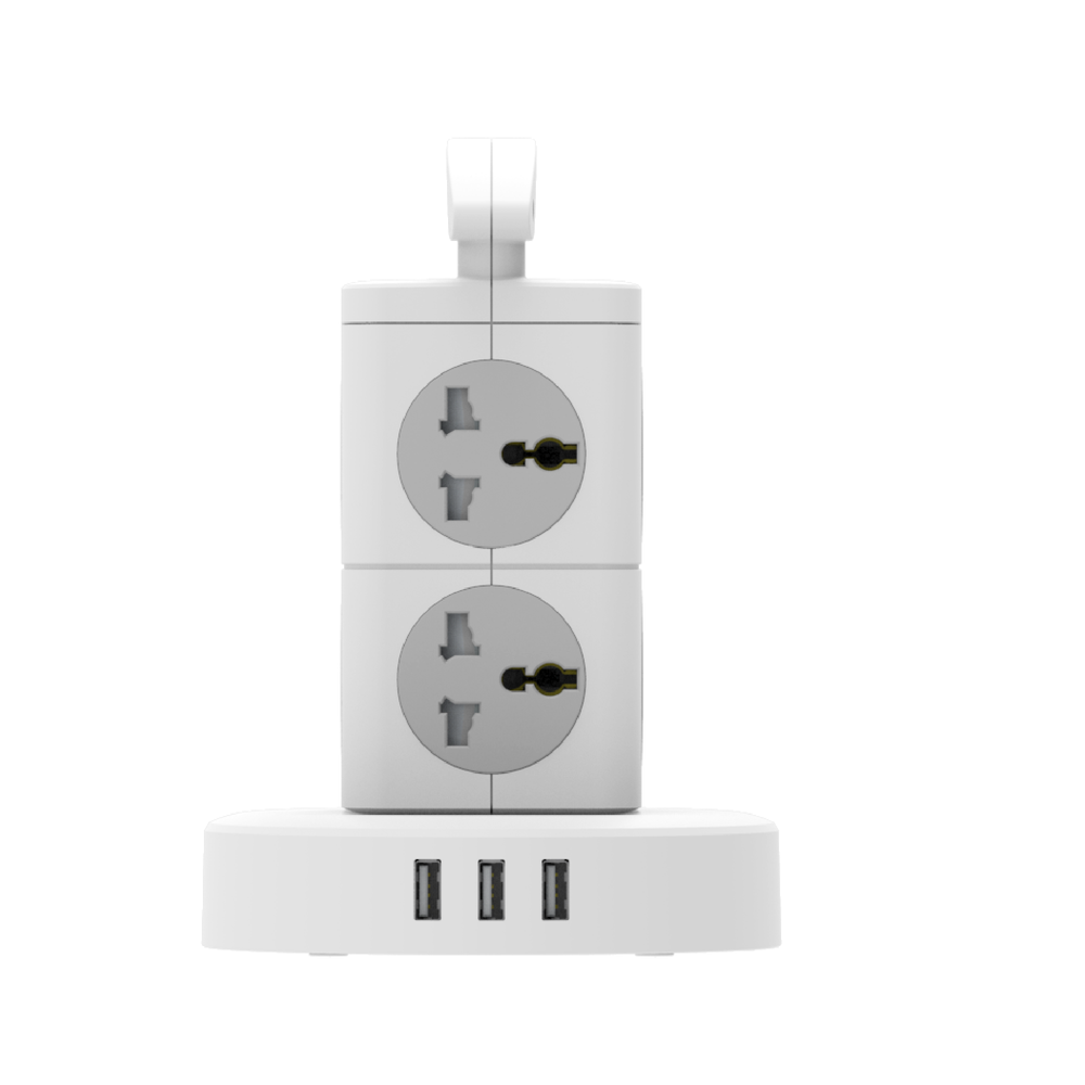 Ổ Cắm Điện UPGen Tower Pro (Output: 8 Ổ Cắm - 3 USB A - Shell White - Mới, Full box, Chính hãng)
