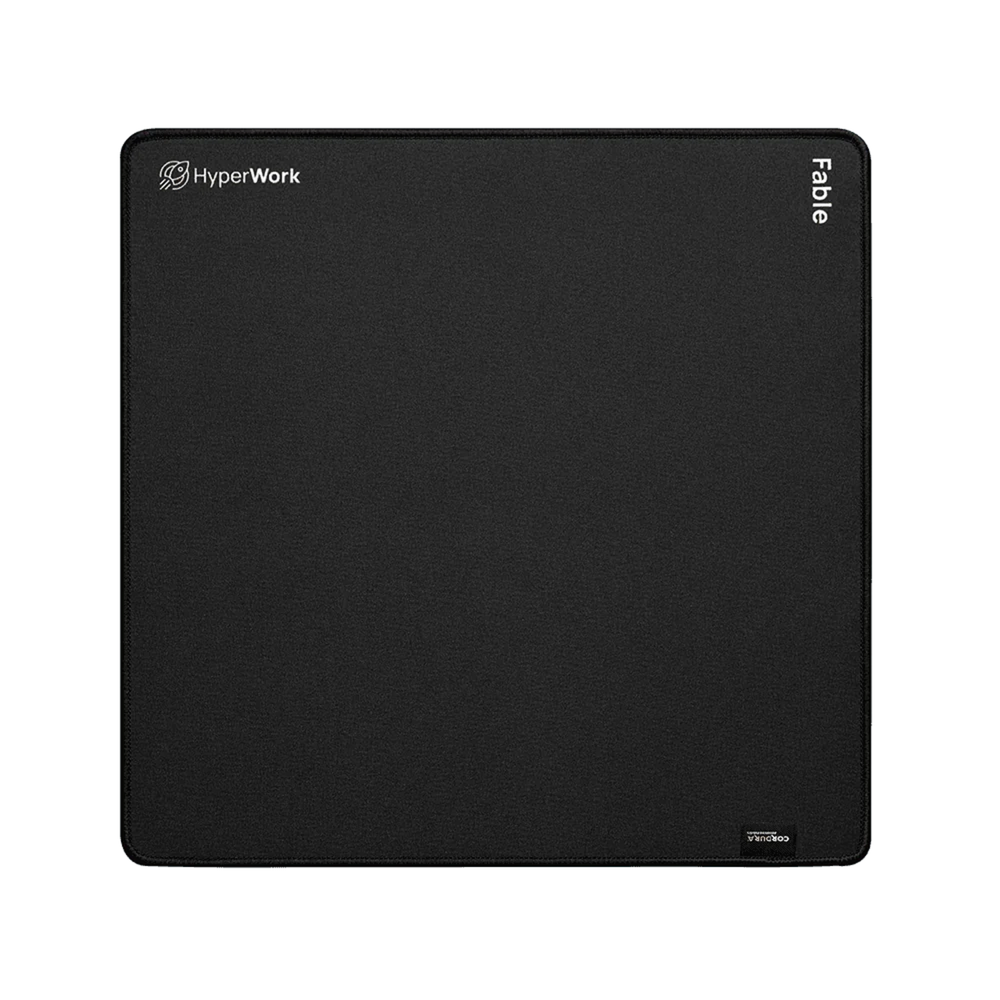 Bàn di chuột Gaming Mouse Pad HyperWork FABLE (400x400x5mm - Đen - Mới, Full box, Chính hãng)