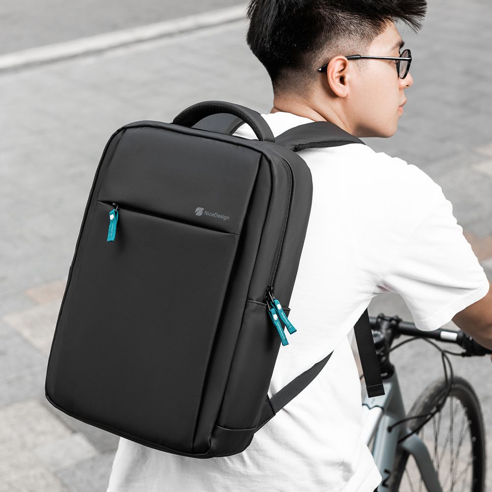 Balo Cao Cấp Element - By NiceDesign (Zipper Light Green - Black - Mới, Full box, Chính hãng) (NDBP23ELEM03)