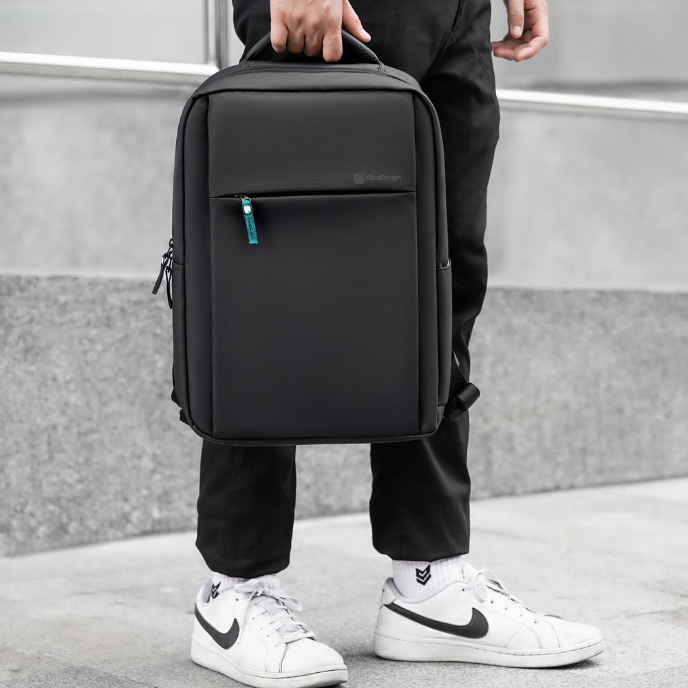 Balo Cao Cấp Element - By NiceDesign (Zipper Light Green - Black - Mới, Full box, Chính hãng) (NDBP23ELEM03)
