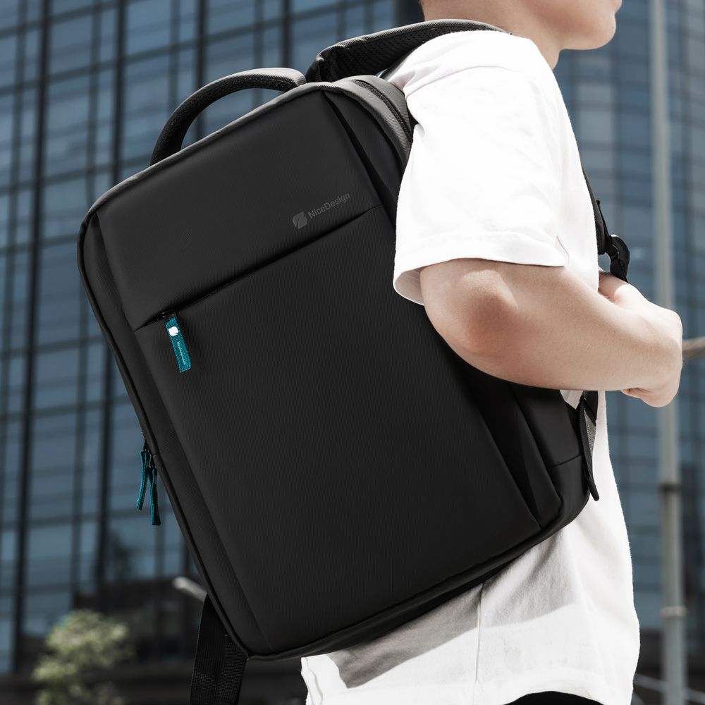 Balo Cao Cấp Element - By NiceDesign (Zipper Light Green - Black - Mới, Full box, Chính hãng) (NDBP23ELEM03)