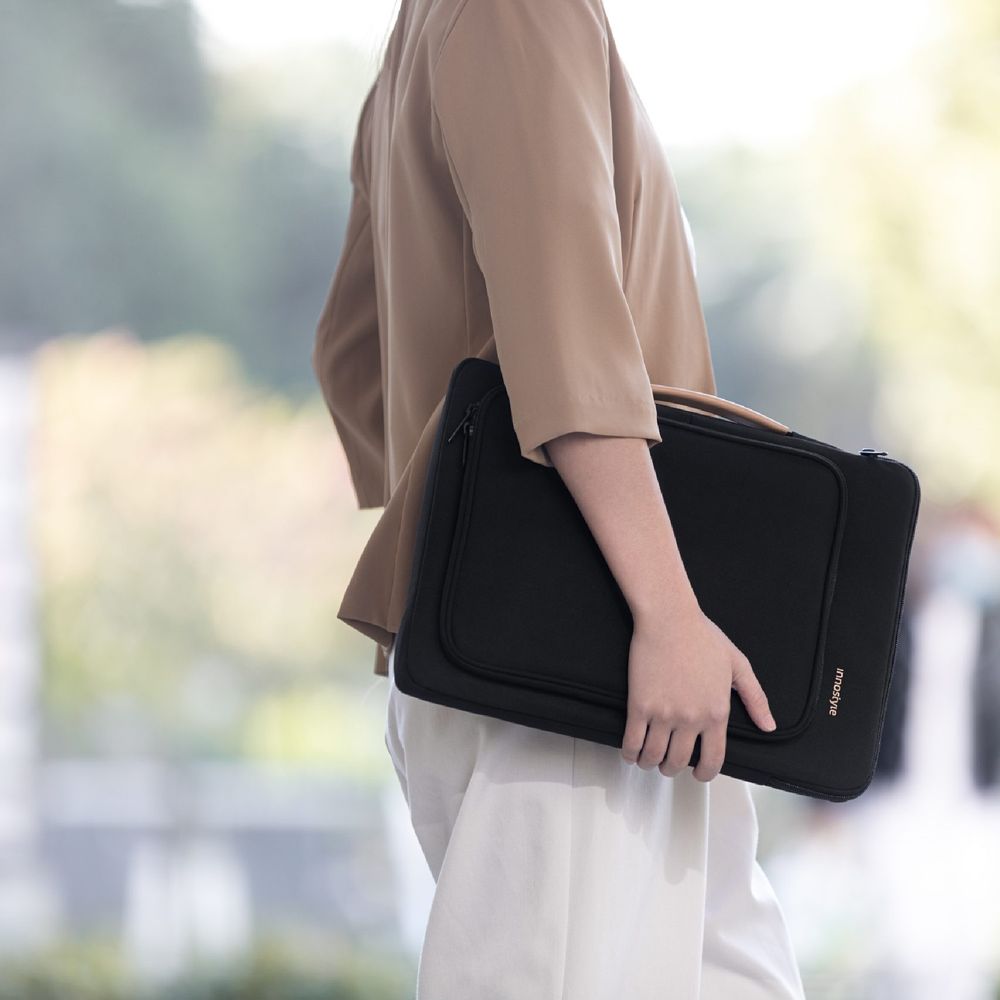 Túi xách chống sốc Laptop Innostyle OmniProtect Carry - S114 (Phù hợp 15-16 inch - Black - Mới, Full box, Chính hãng)