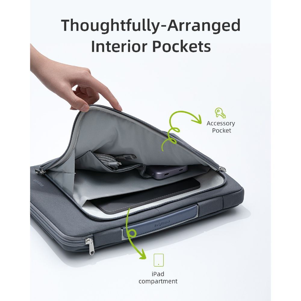 Túi xách chống sốc Laptop Innostyle OmniProtect Carry - S114 (Phù hợp 15-16 inch - Mineral Gray - Mới, Full box, Chính hãng)