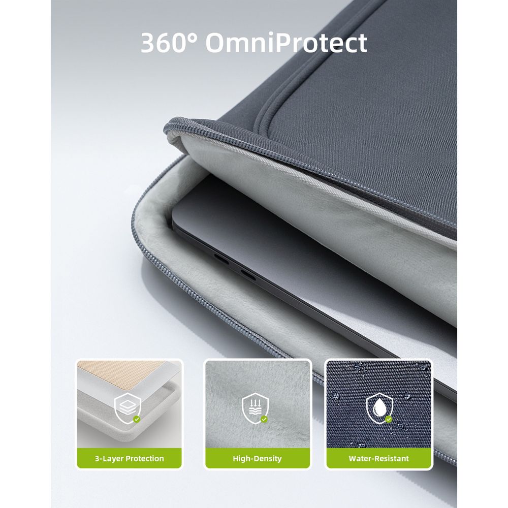 Túi xách chống sốc Laptop Innostyle OmniProtect Carry - S114 (Phù hợp 13-14 inch - Mineral Gray - Mới, Full box, Chính hãng)