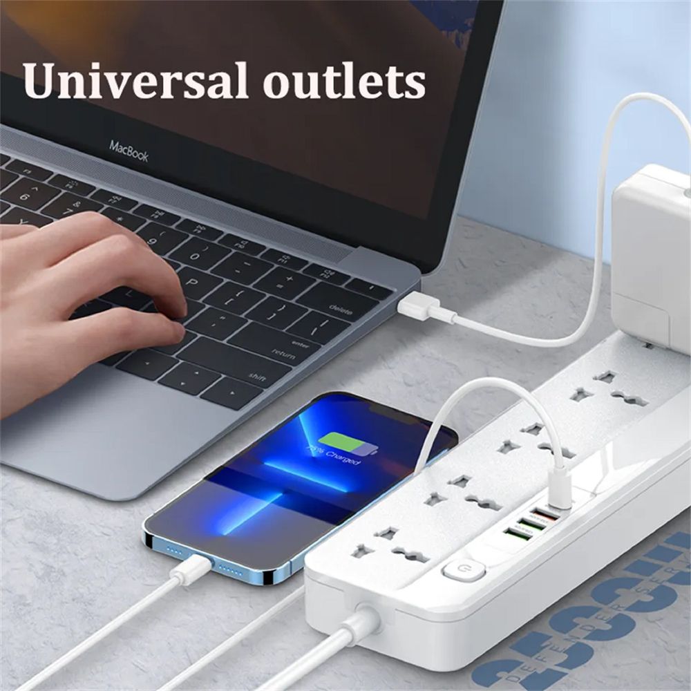 Ổ cắm điện đa năng LDNIO (Output: 5 Ổ Cắm - 3 USB A - 1 USB C - Frost White - Mới, Full box, Nhập khẩu) (SC5415)