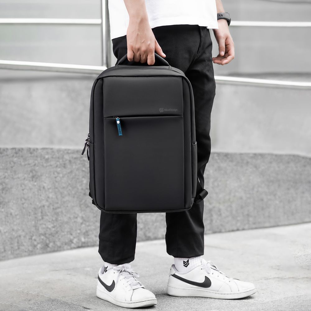 Balo Cao Cấp Element - By NiceDesign (Zipper Blue - Black - Mới, Full box, Chính hãng) (NDBP23ELEM02)