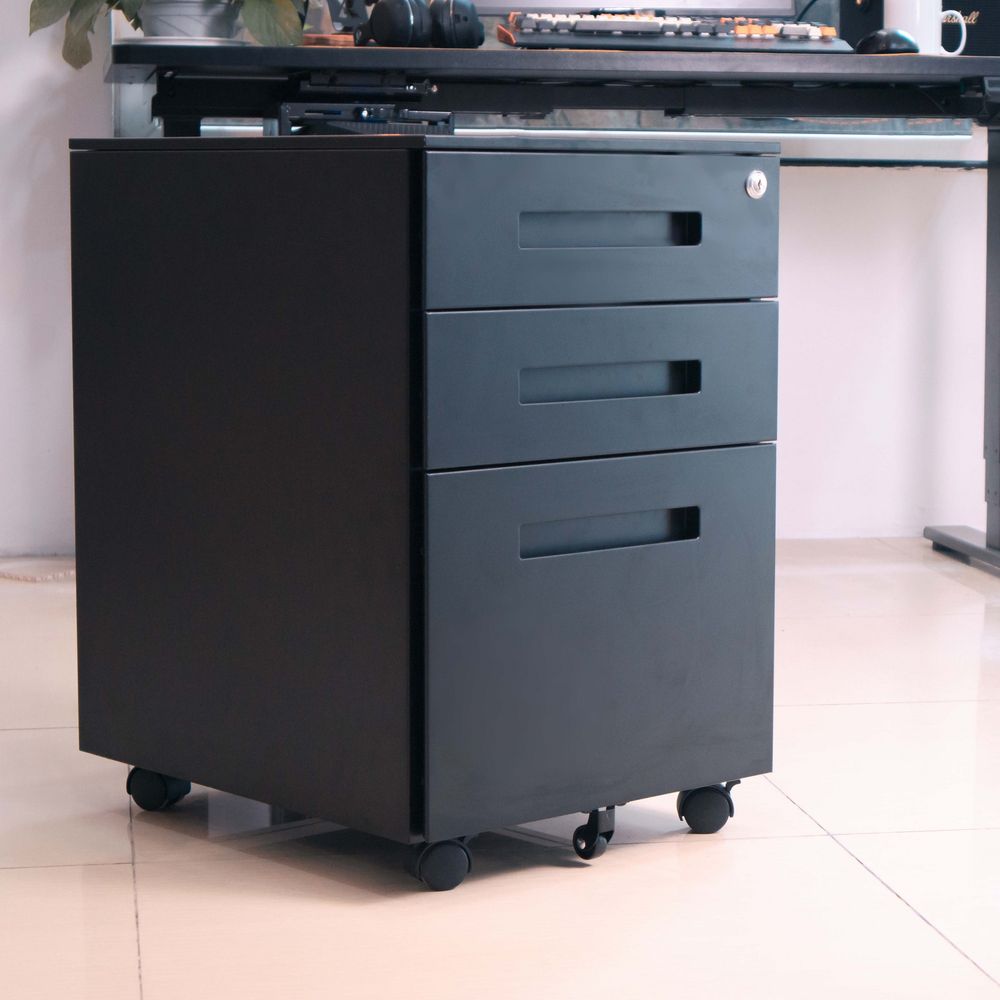 Hộc tủ tài liệu di động ERM-04 (Black - Mới, Full box, Chính hãng)