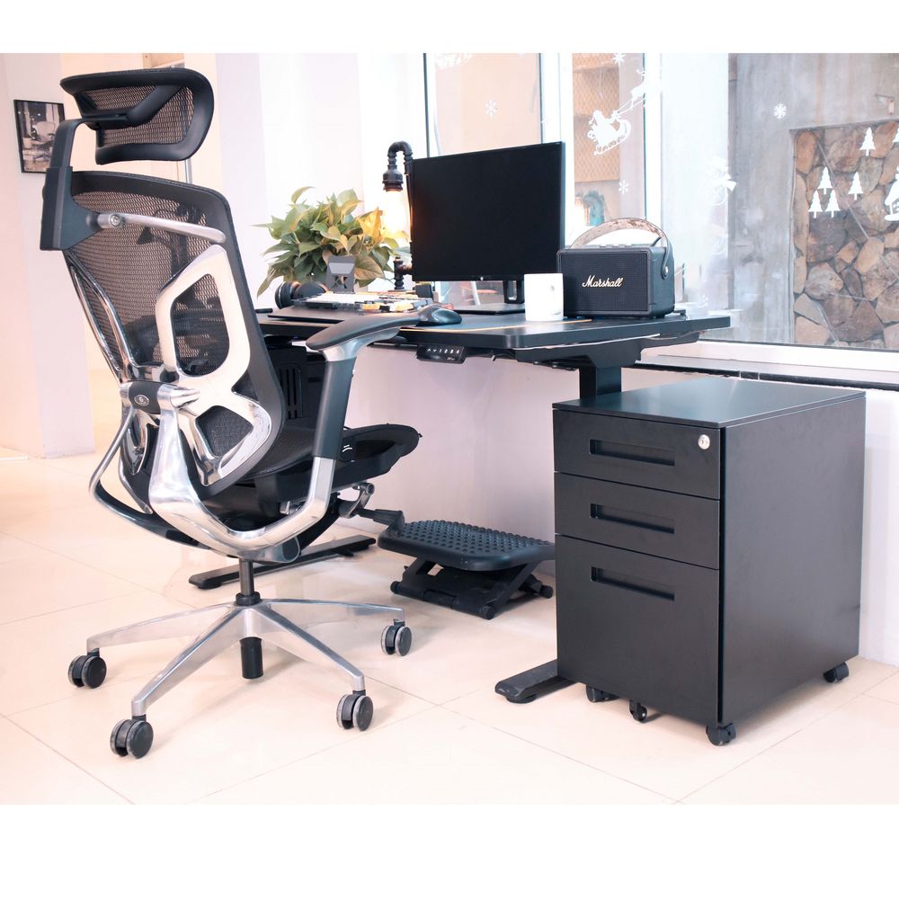 Hộc tủ tài liệu di động ERM-04 (Black - Mới, Full box, Chính hãng)