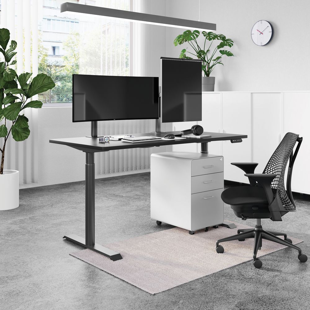 Mặt bàn PULUONG - by NiceDesign (Cao Cấp) (152.4x76.2x2.5cm - Black - Mới, Full box, Chính hãng) (NDTT23PULU01)