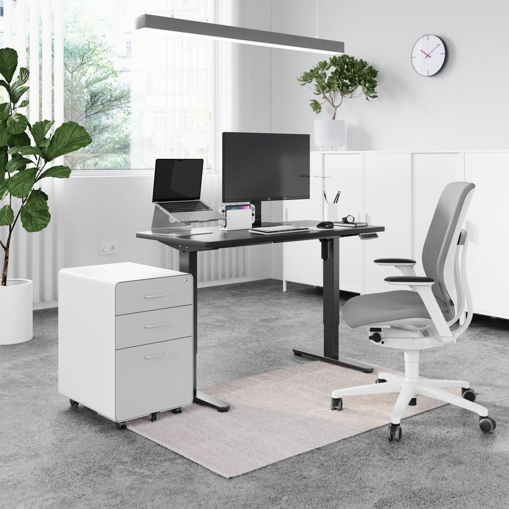 Mặt bàn PUSILUNG- by NiceDesign (Cao Cấp) (120x60x2.5cm - Black - Mới, Full box, Chính hãng) (NDTT23PUSI01)