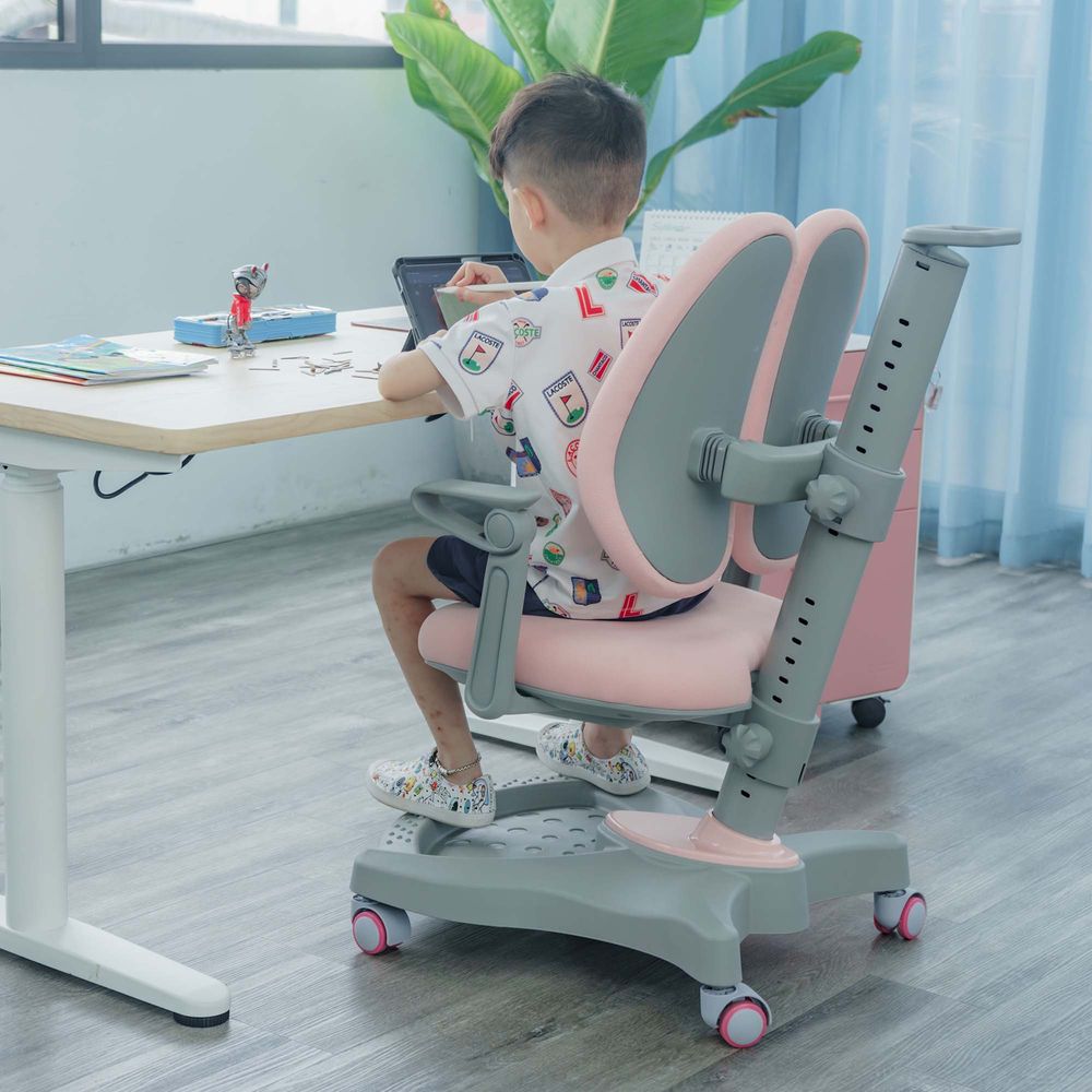Ghế Công Thái Học Chống Gù Trẻ Em BioKids (BK-01 - Pink - Mới, Full box, Chính hãng)