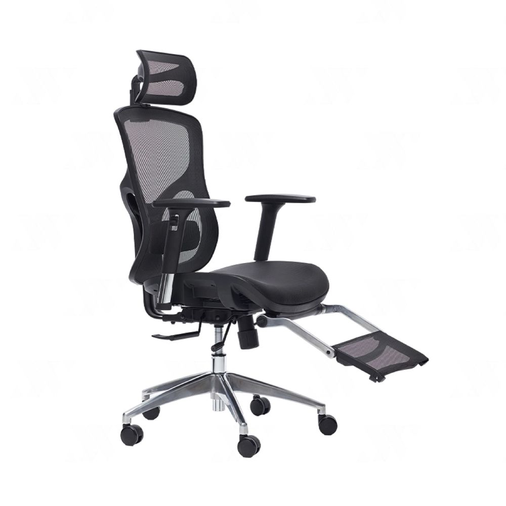 Ghế Công Thái Học Manson Vera (Lưới Wintex - Kê chân theo ghế - Black - Mới, Full box, Chính hãng)