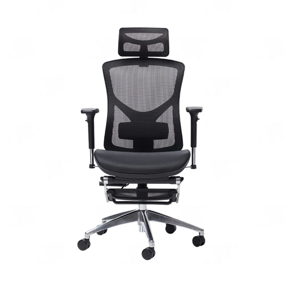 Ghế Công Thái Học Manson Vera (Lưới Wintex - Kê chân theo ghế - Black - Mới, Full box, Chính hãng)