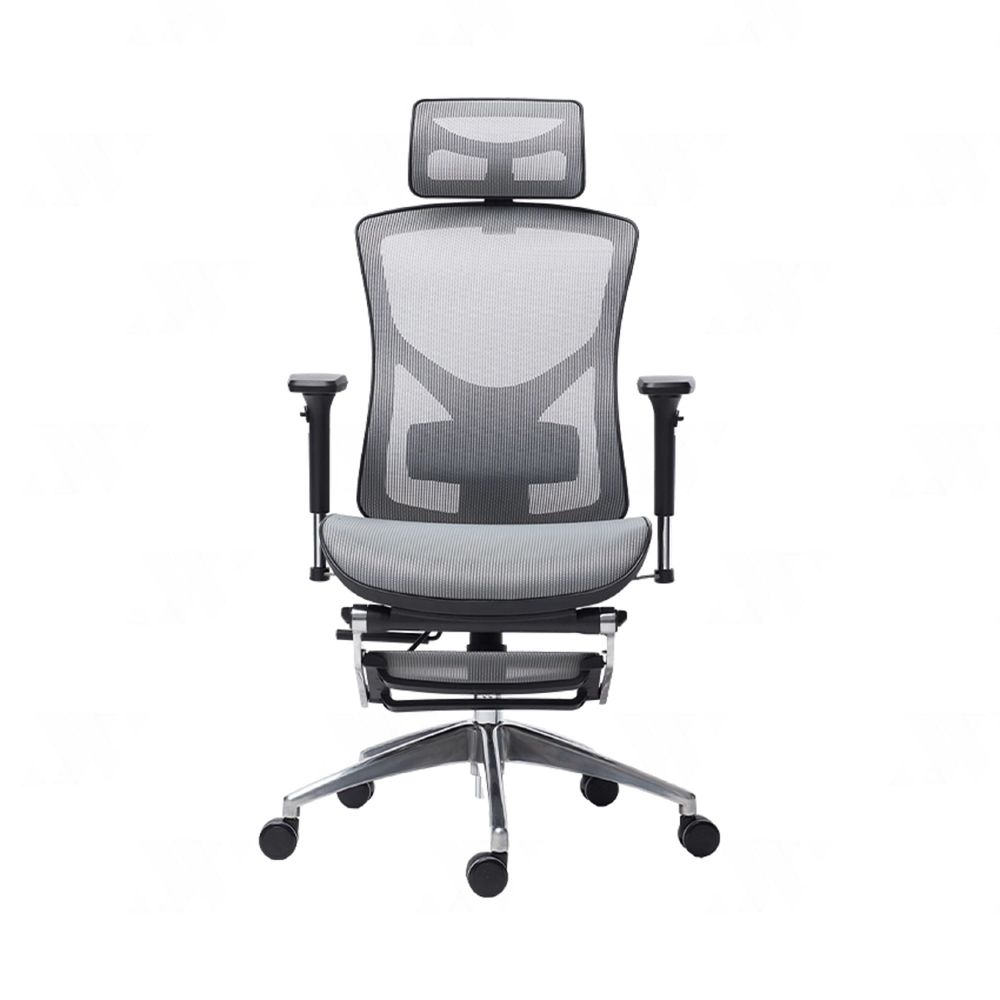 Ghế Công Thái Học Manson Vera (Lưới Wintex - Kê chân theo ghế - Grey - Mới, Full box, Chính hãng)