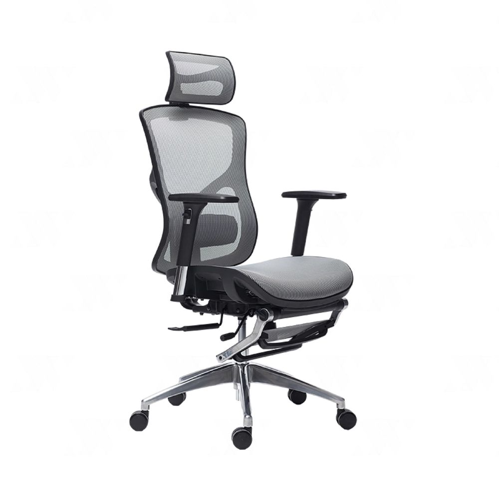 Ghế Công Thái Học Manson Vera (Lưới Wintex - Kê chân theo ghế - Grey - Mới, Full box, Chính hãng)