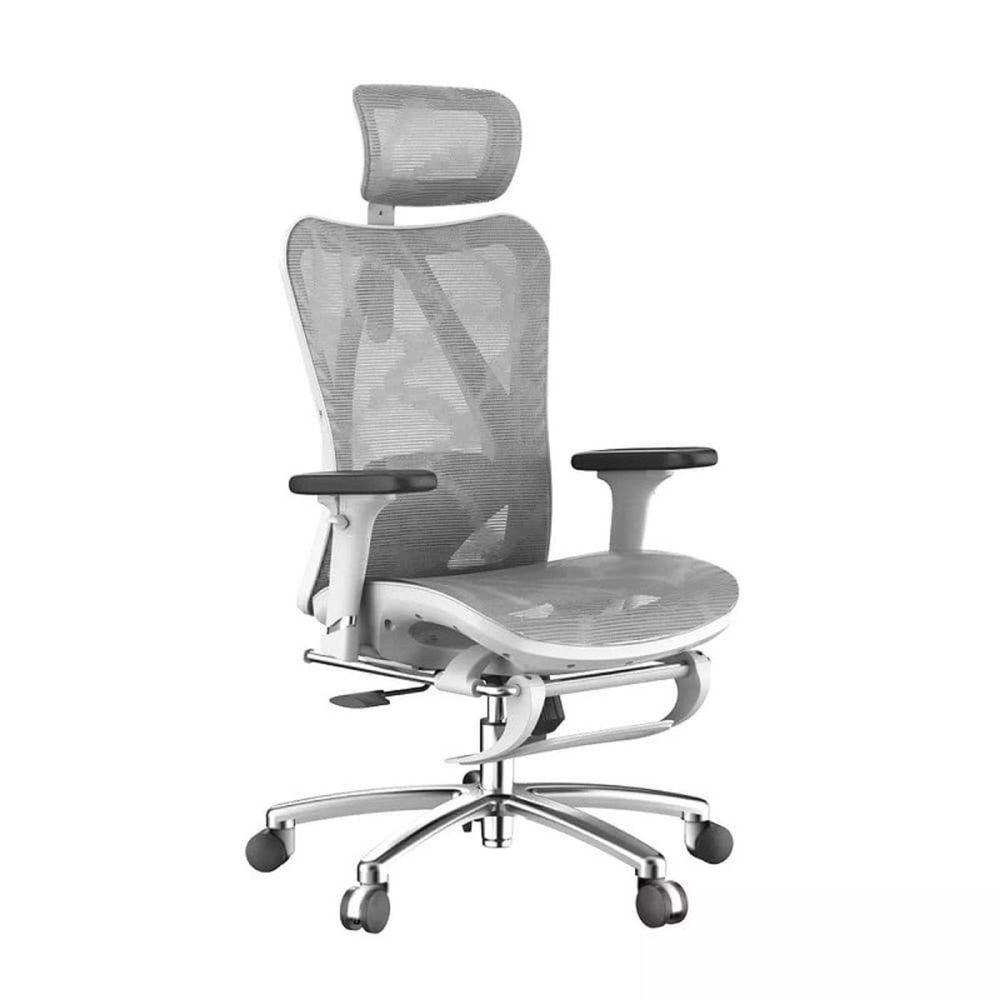 Ghế Công Thái Học Sihoo M57 (Có Kê Chân - White - Grey - Mới, Full box, Nhập khẩu)