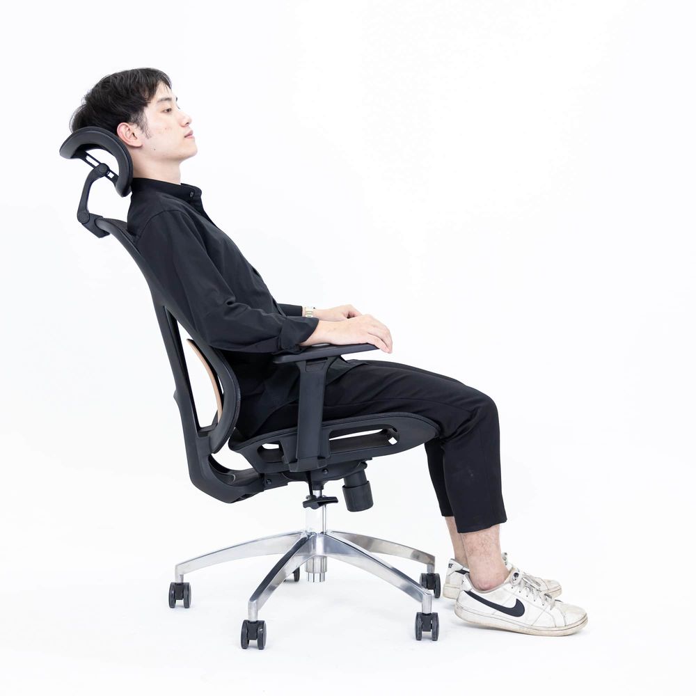 Ghế Công Thái Học Lino Chair (Breathing Mesh - Aluminum Alloy Base - Black - Mới, Full box, Chính hãng)