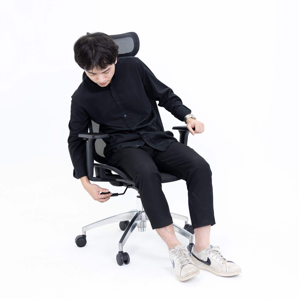 Ghế Công Thái Học Lino Chair (Breathing Mesh - Aluminum Alloy Base - Black - Mới, Full box, Chính hãng)