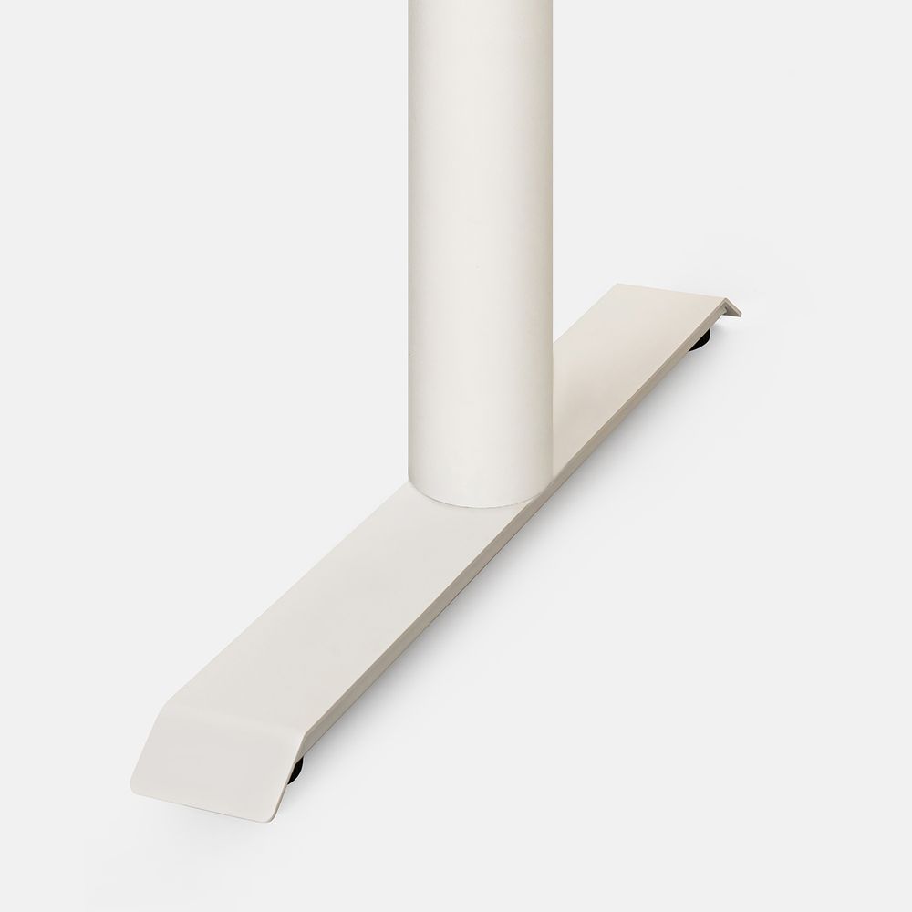 Bàn nâng hạ PULUONG - Oval - By NiceDesign (Cao Cấp) (Mặt bàn đen - 152.4x76.2x2.5cm - Khung trắng - Mới, Full box, Chính hãng) (NDSD23PULU06)
