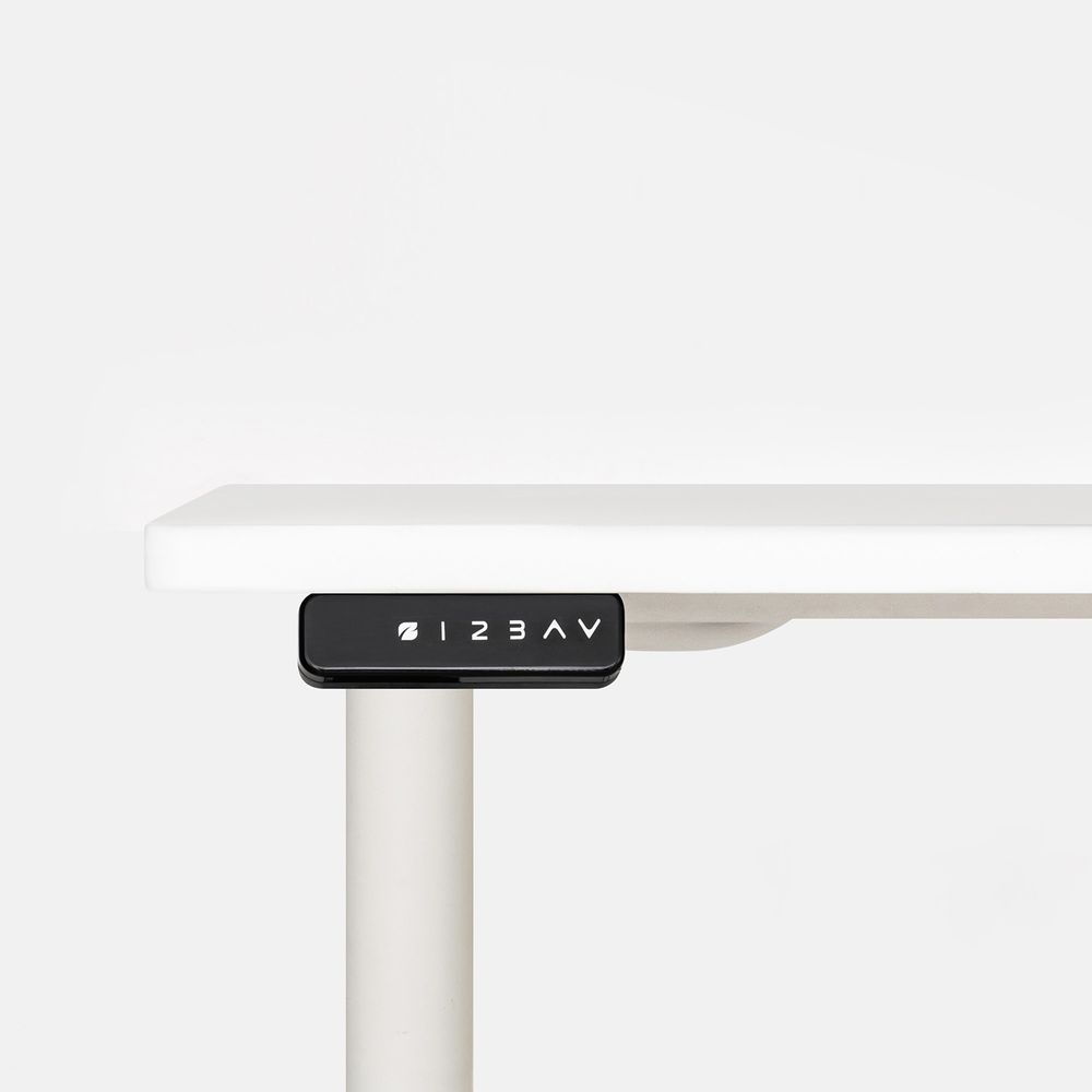 Bàn nâng hạ PULUONG - Oval - By NiceDesign (Cao Cấp) (Mặt bàn trắng - 152.4x76.2x2.5cm - Khung trắng - Mới, Full box, Chính hãng) (NDSD23PULU08)