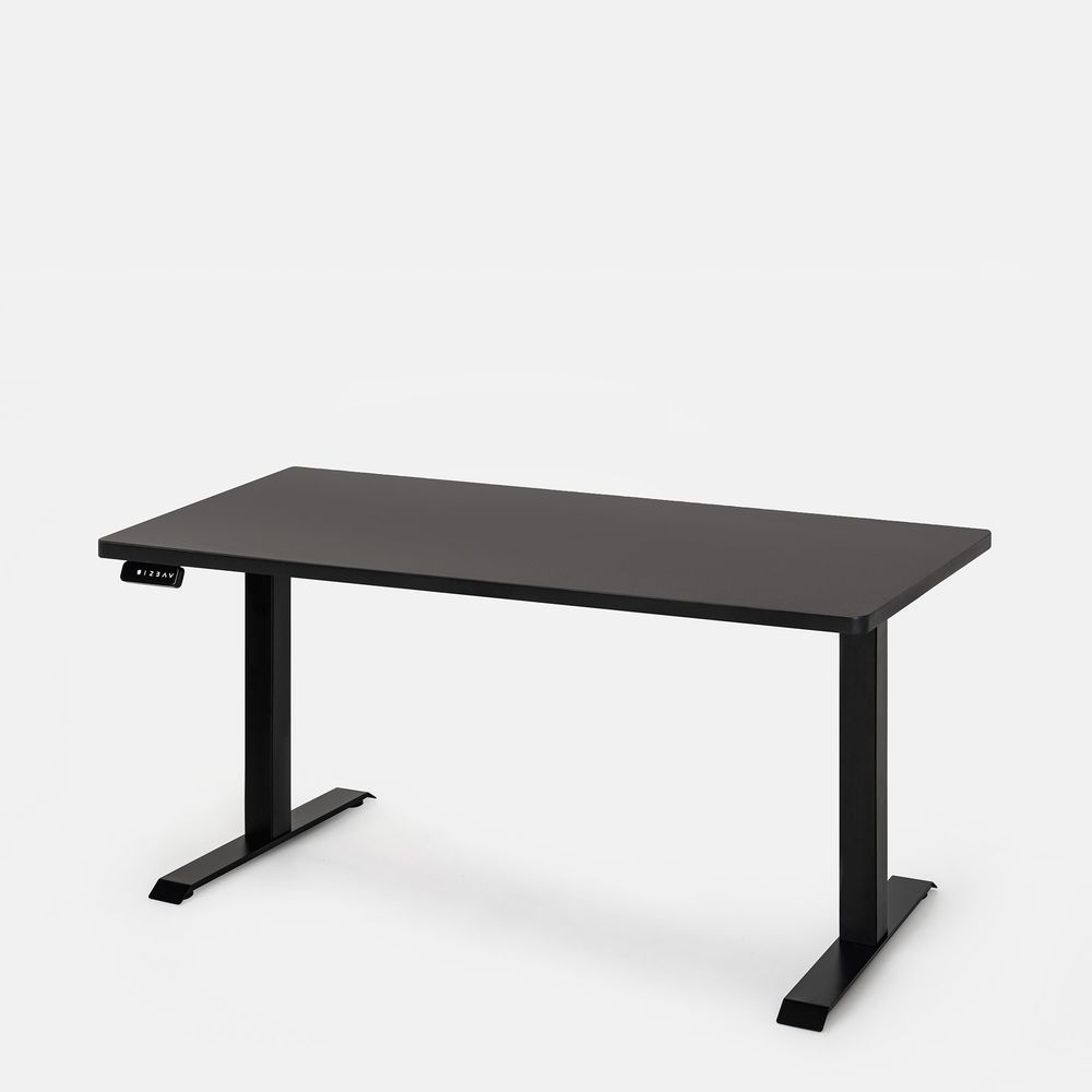 Bàn nâng hạ PULUONG - By NiceDesign (Cao Cấp) (Mặt bàn đen - 152.4x76.2x2.5cm - Khung đen - Mới, Full box, Chính hãng) (NDSD23PULU01)