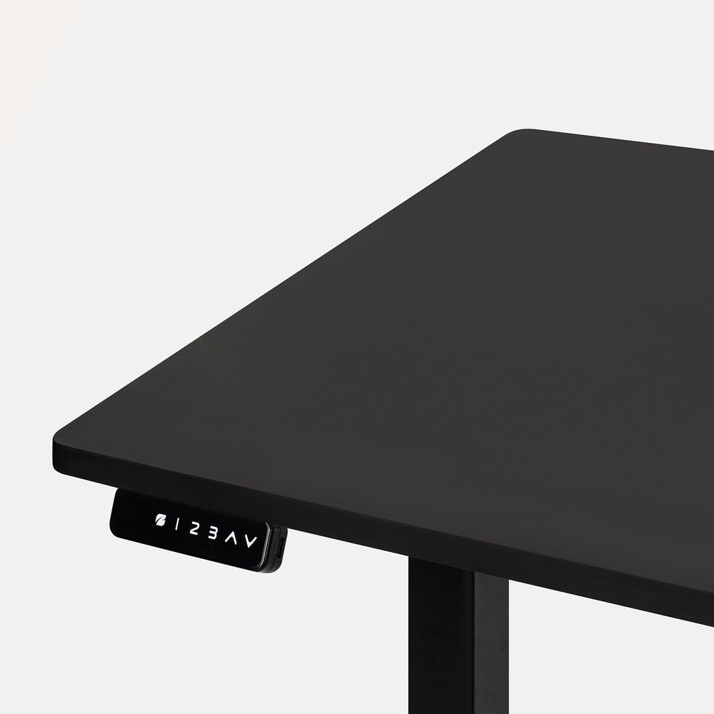 Bàn nâng hạ PULUONG - By NiceDesign (Cao Cấp) (Mặt bàn đen - 152.4x76.2x2.5cm - Khung đen - Mới, Full box, Chính hãng) (NDSD23PULU01)