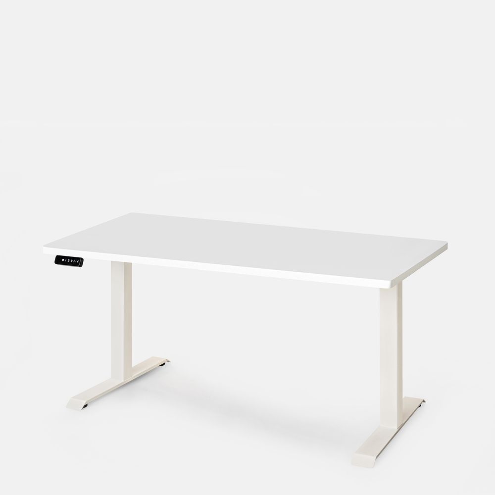 Bàn nâng hạ PULUONG - By NiceDesign (Cao Cấp) (Mặt bàn trắng - 152.4x76.2x2.5cm - Khung trắng - Mới, Full box, Chính hãng) (NDSD23PULU04)