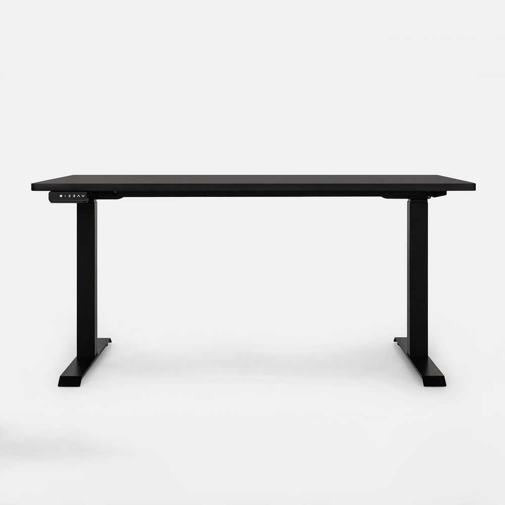 Bàn nâng hạ PULUONG - By NiceDesign (Cao Cấp) (Mặt bàn đen - 152.4x76.2x2.5cm - Khung đen - Mới, Full box, Chính hãng) (NDSD23PULU01)