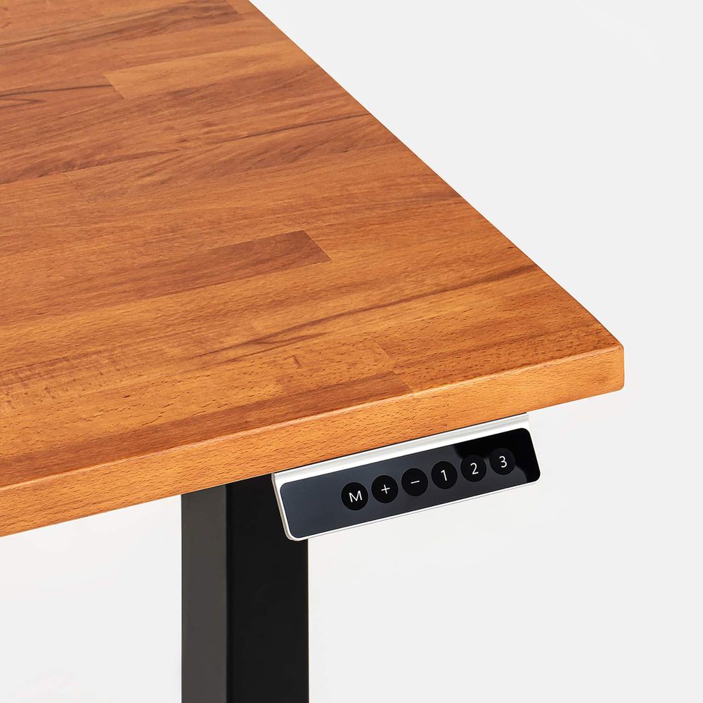 Bàn nâng hạ Taxua Edge - By NiceDesign (Cao Cấp) (Màu Nâu - Khung đen - Mới, Full box, Chính hãng) (NDSD23TAXU04)