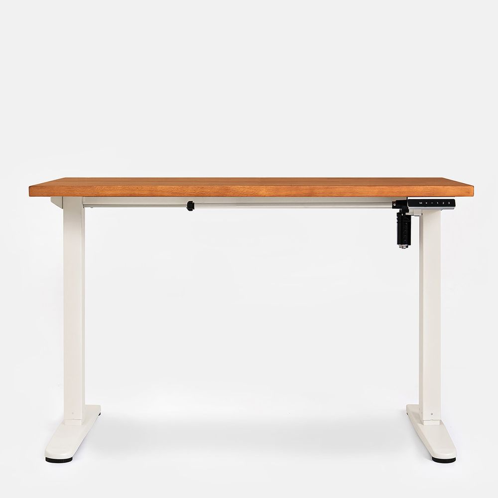 Bàn nâng hạ Taxua Edge - By NiceDesign (Cao Cấp) (Màu Nâu - Khung trắng - Mới, Full box, Chính hãng) (NDSD23TAXU05)