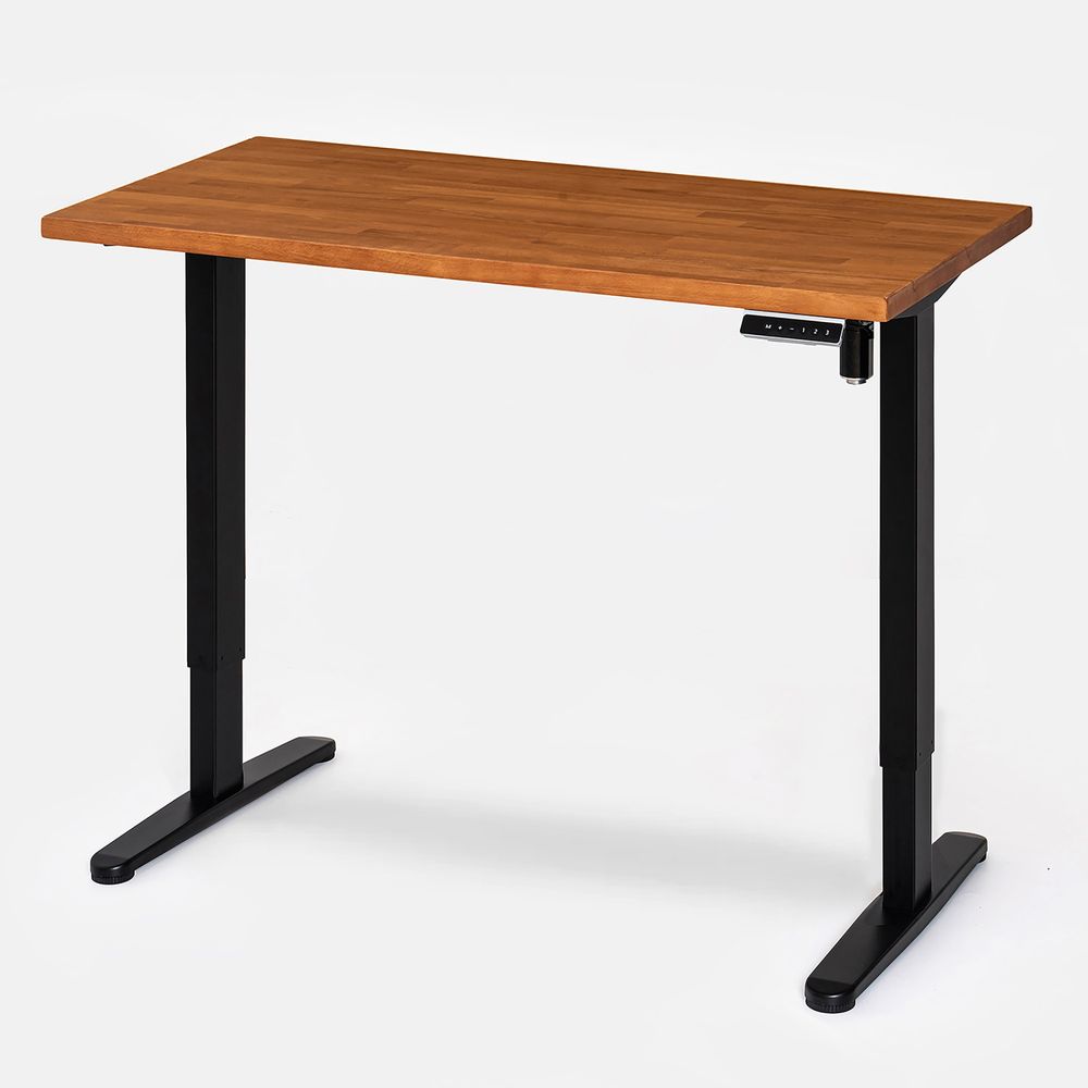 Bàn nâng hạ Taxua Edge - By NiceDesign (Cao Cấp) (Màu Nâu - Khung đen - Mới, Full box, Chính hãng) (NDSD23TAXU04)