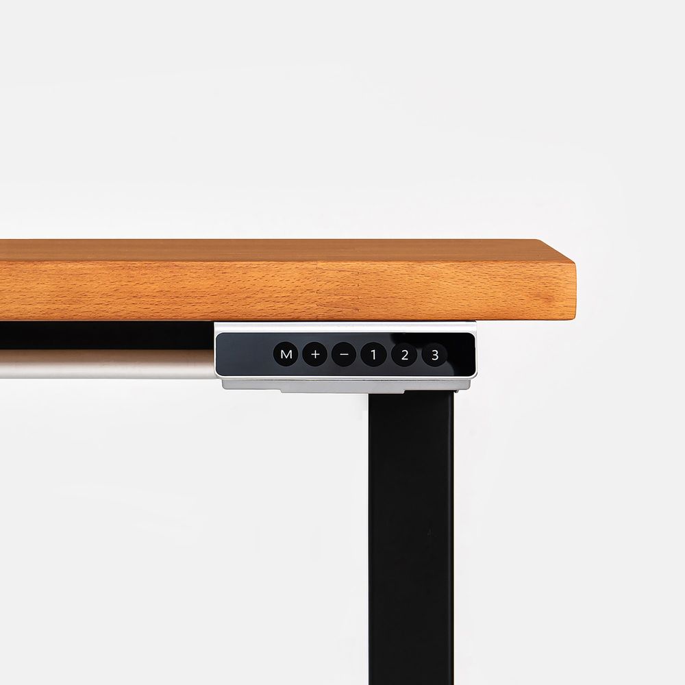 Bàn nâng hạ Taxua Edge - By NiceDesign (Cao Cấp) (Màu Nâu - Khung đen - Mới, Full box, Chính hãng) (NDSD23TAXU04)