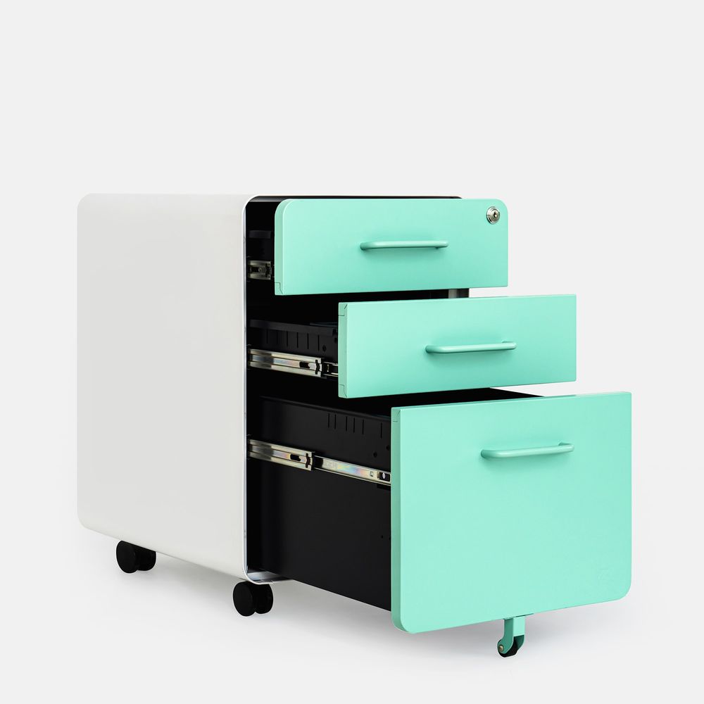 Hộc tủ tài liệu 3 ngăn The Leaf Plus (3 Ngăn - Contour Black - Mới, Full box, Chính hãng) (NDFC23LEAF06)