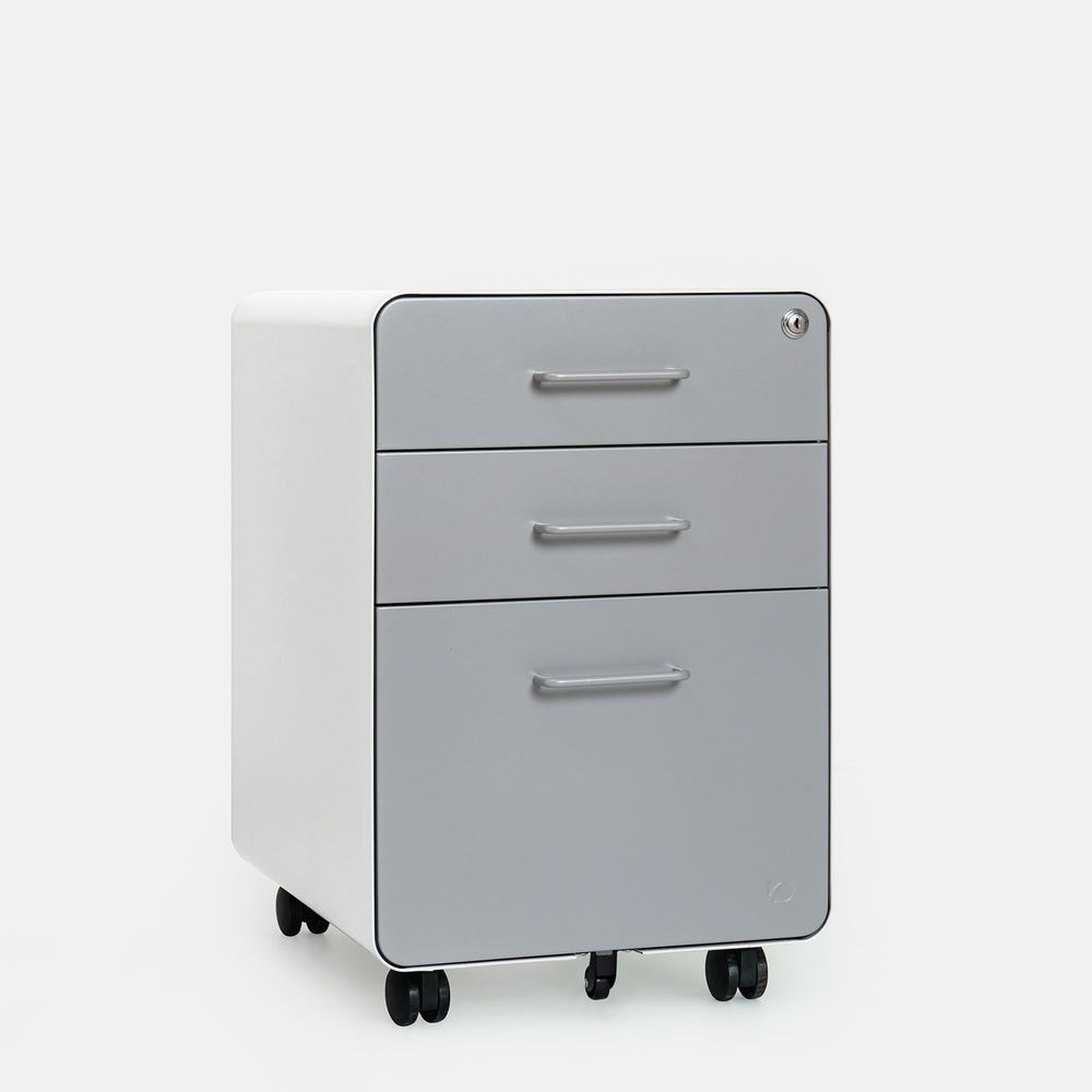 Hộc tủ tài liệu 3 ngăn The Leaf Plus (3 Ngăn - Grey - White - Mới, Full box, Chính hãng) (NDFC23LEAF10)