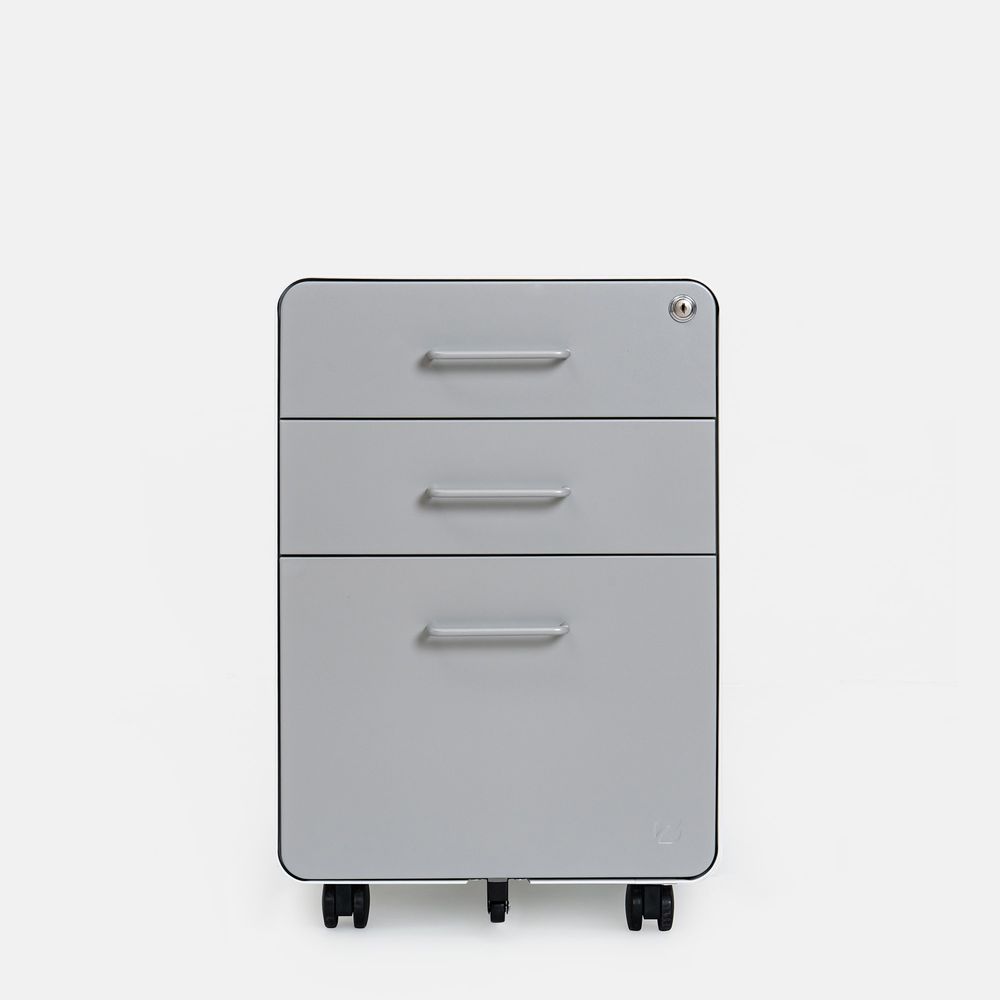 Hộc tủ tài liệu 3 ngăn The Leaf Plus (3 Ngăn - Grey - White - Mới, Full box, Chính hãng) (NDFC23LEAF10)