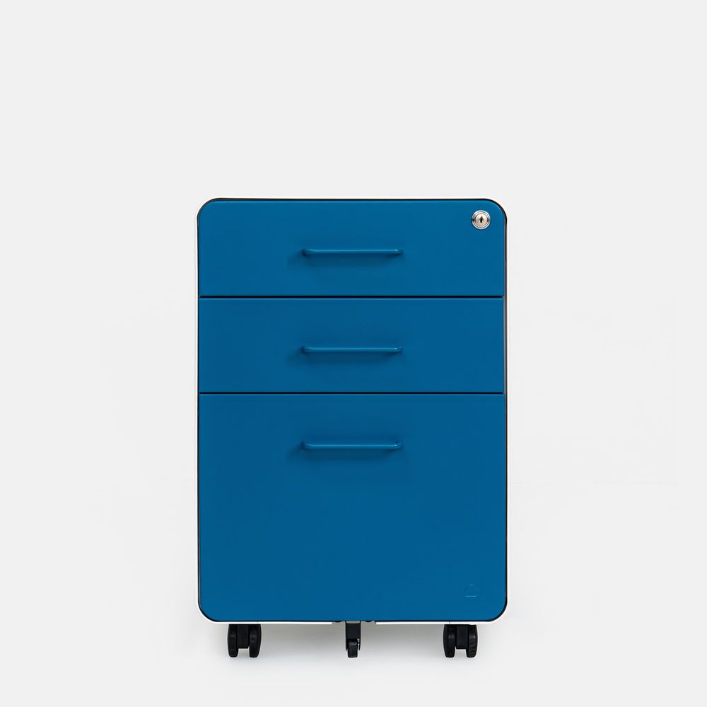 Hộc tủ tài liệu 3 ngăn The Leaf Plus (3 Ngăn - Blue - White - Mới, Full box, Chính hãng) (NDFC23LEAF04)