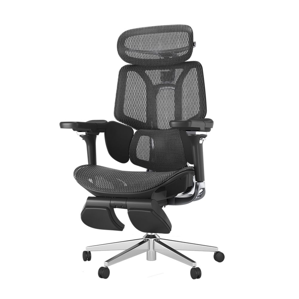 Ghế Công Thái Học Manson Hbada E3 Pro (Có Kê Chân - Black - Mới, Full box, Chính hãng)