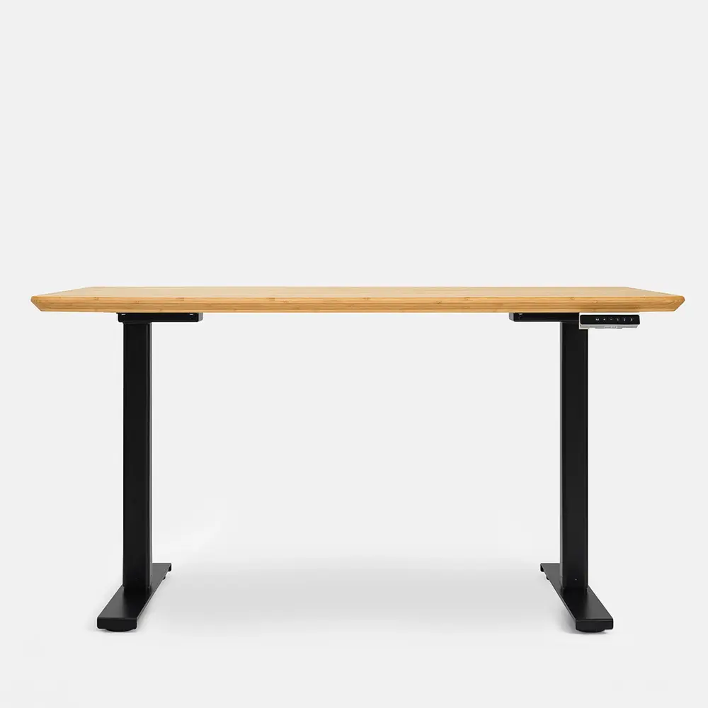 Bàn nâng hạ Bamboo - By NiceDesign (Mặt bàn 140x70x3.2cm - Khung đen - Mới, Full box, Chính hãng) (NDSD24EDBA03)