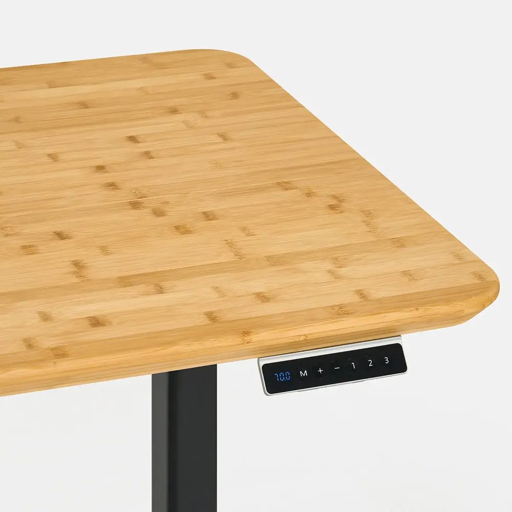 Bàn nâng hạ Bamboo - By NiceDesign (Mặt bàn 140x70x3.2cm - Khung đen - Mới, Full box, Chính hãng) (NDSD24EDBA03)