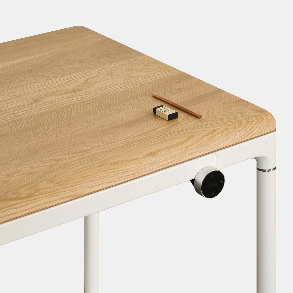 Mặt bàn gỗ tự nhiên Elite - By NiceDesign (1600x800x30mm - White - Oak - Mới, Full box, Chính hãng) (NDTT24ELIT01)