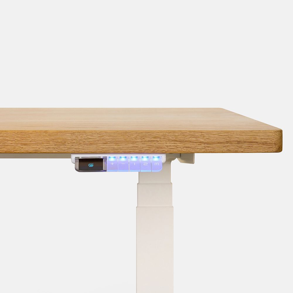 Mặt bàn gỗ tự nhiên Noble 2.0 - By NiceDesign (1800x750x30mm - Oak - White - Mới, Full box, Chính hãng) (NDTT24NOBL01)