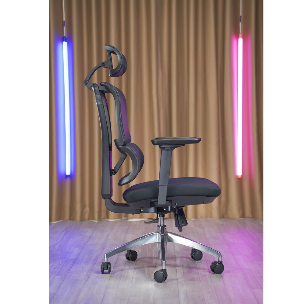 Ghế Công Thái Học SMA Lumbar (Lưng Lưới - Mâm Lưới - Black - Mới, Full box, Chính hãng)