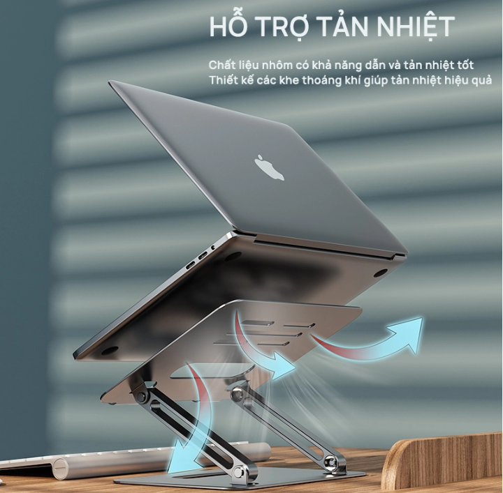 Giá đỡ laptop HyperWork L1 (Xám - Mới, Full box, Chính hãng)